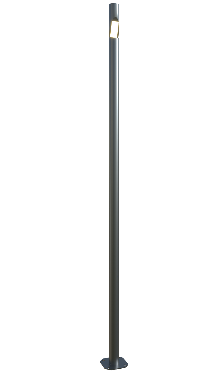 Round LED pole 20 ft. Stockholm OD 4 (Aluminum+powder coating) Two sides 180W 24300Lm